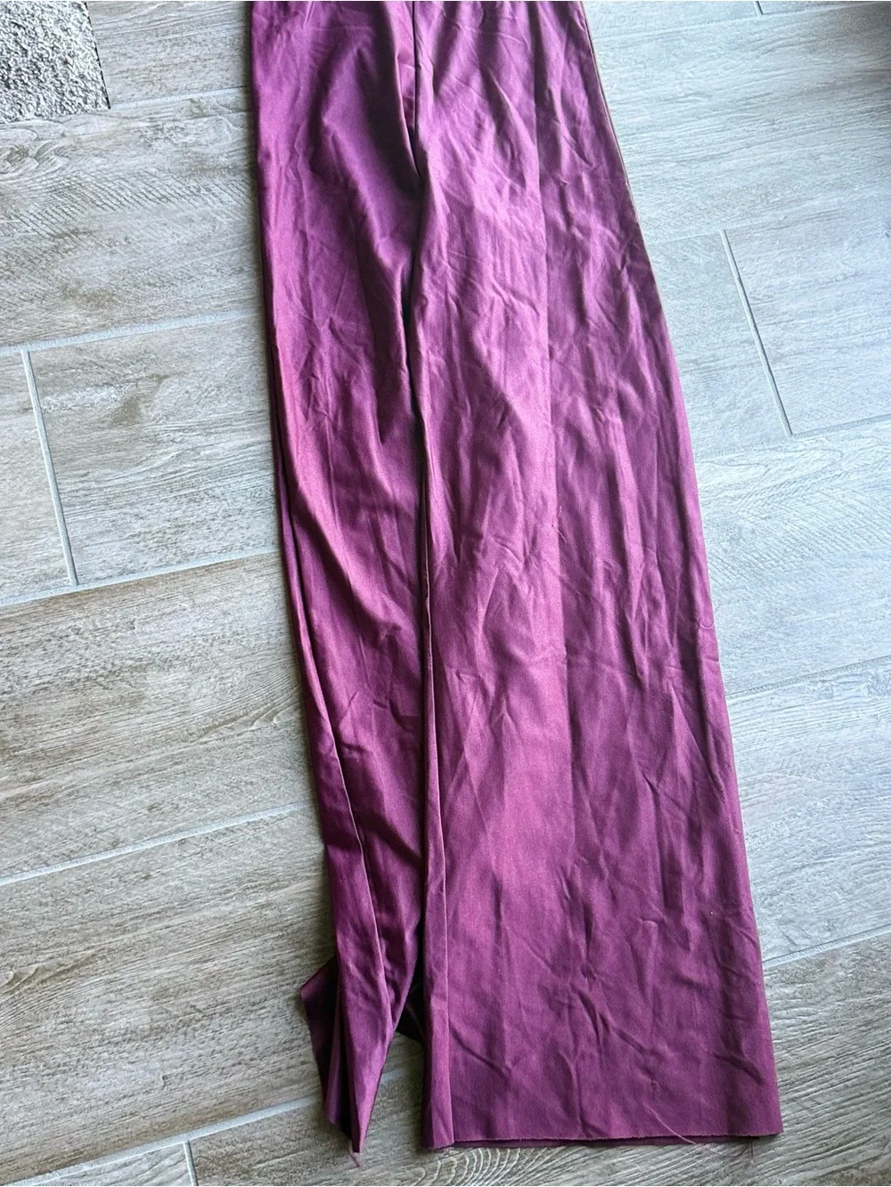 Curtain Call Dance Costume Sleeveless Wide-Leg Jumpsuit in Burgundy